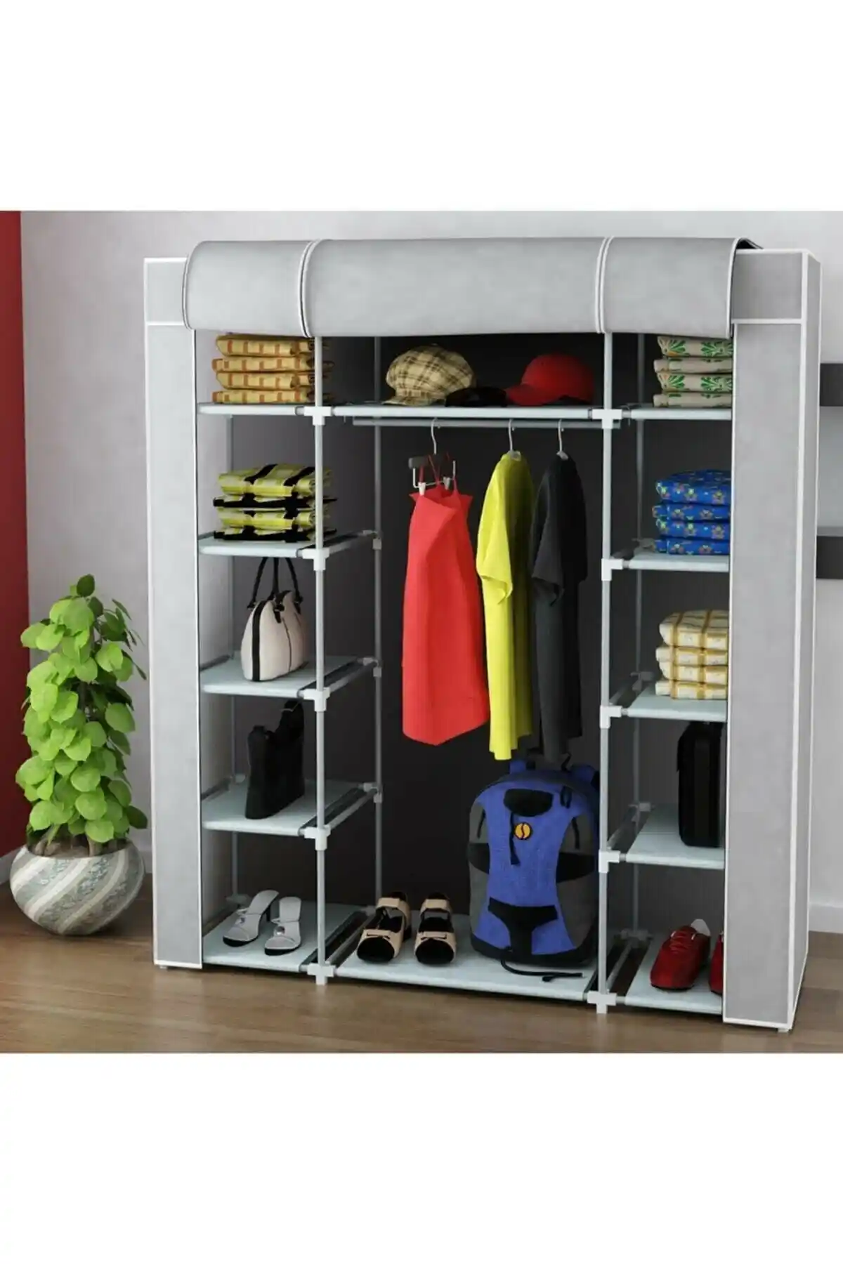 Trioport Çift Yandan Raflı Bez Dolap: Modern ve Fonksiyonel Depolama Çözümü