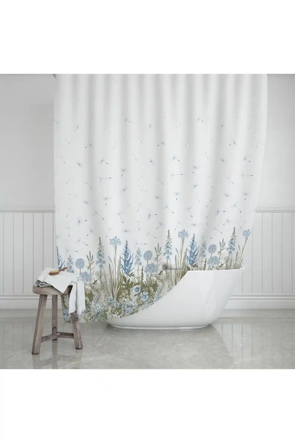 Tropikhome Kır Banyo Perdesi 180x200 cm, Su Itici ve Dayanıklı Tasarım