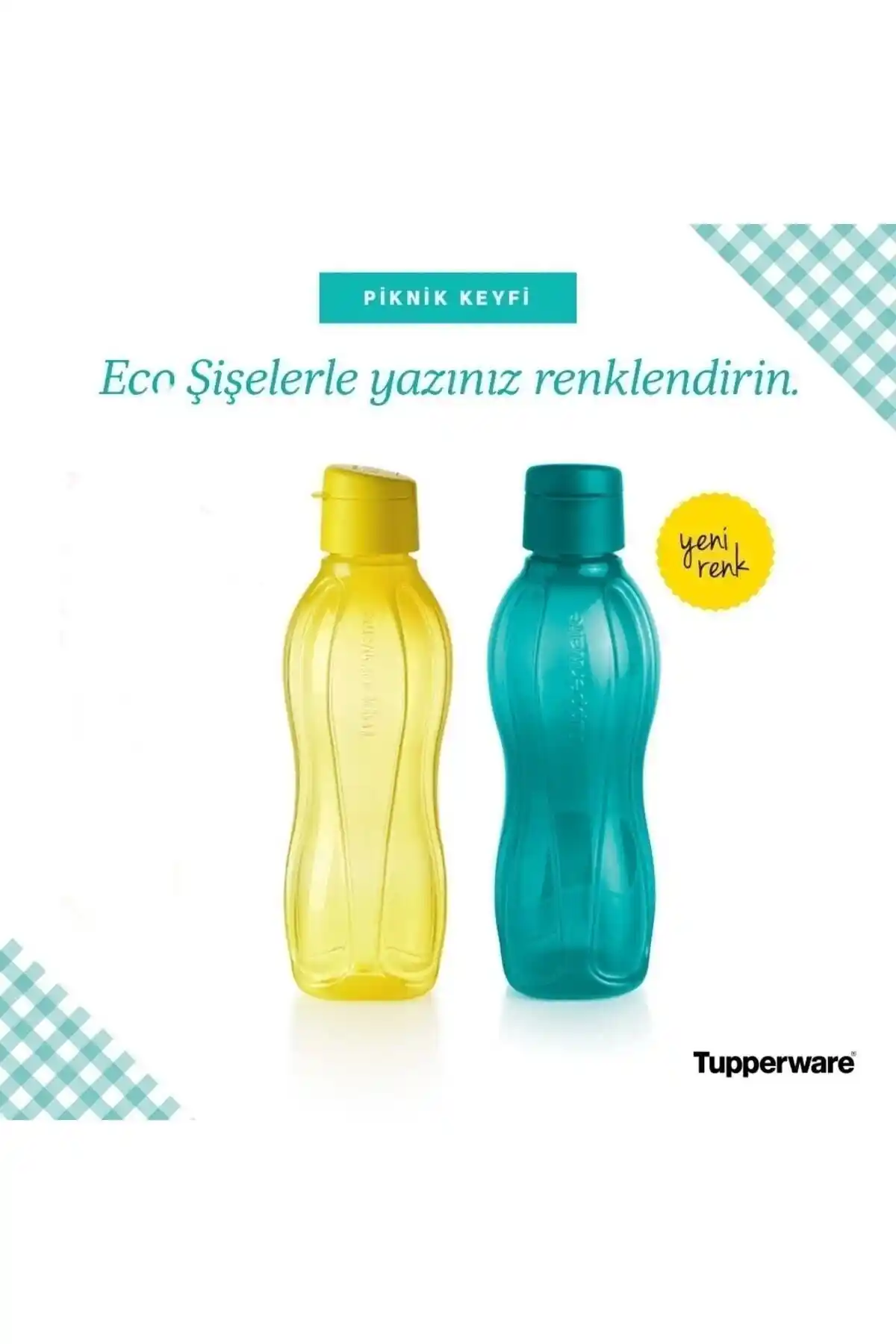 Tupperware Eko Şişe 750ml Renkli ve Çevre Dostu Pratik Su Şişesi