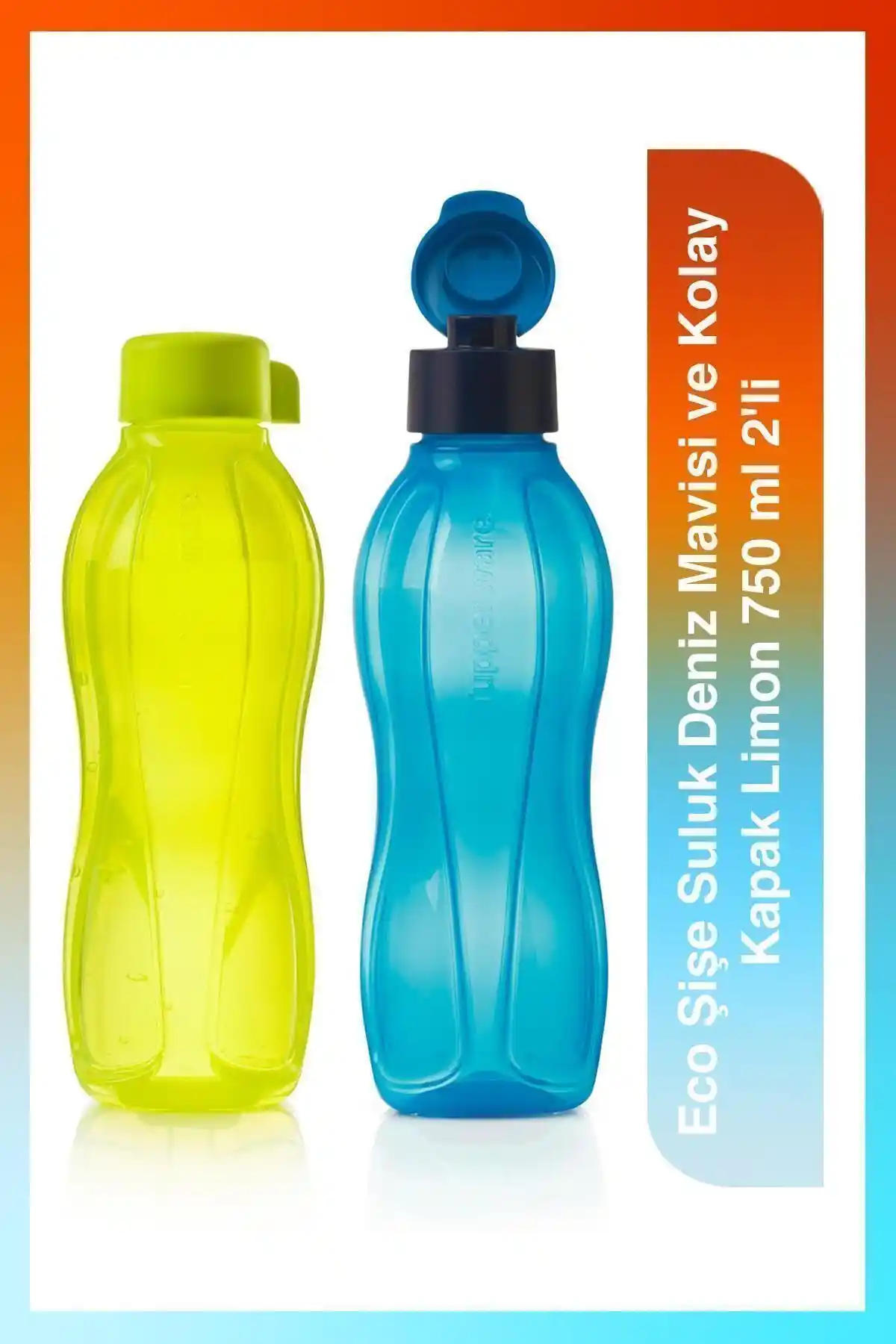 Tupperware Eko Şişe Suluk Matara 2'li Set 750ml Sağlıklı ve Dayanıklı Tasarım