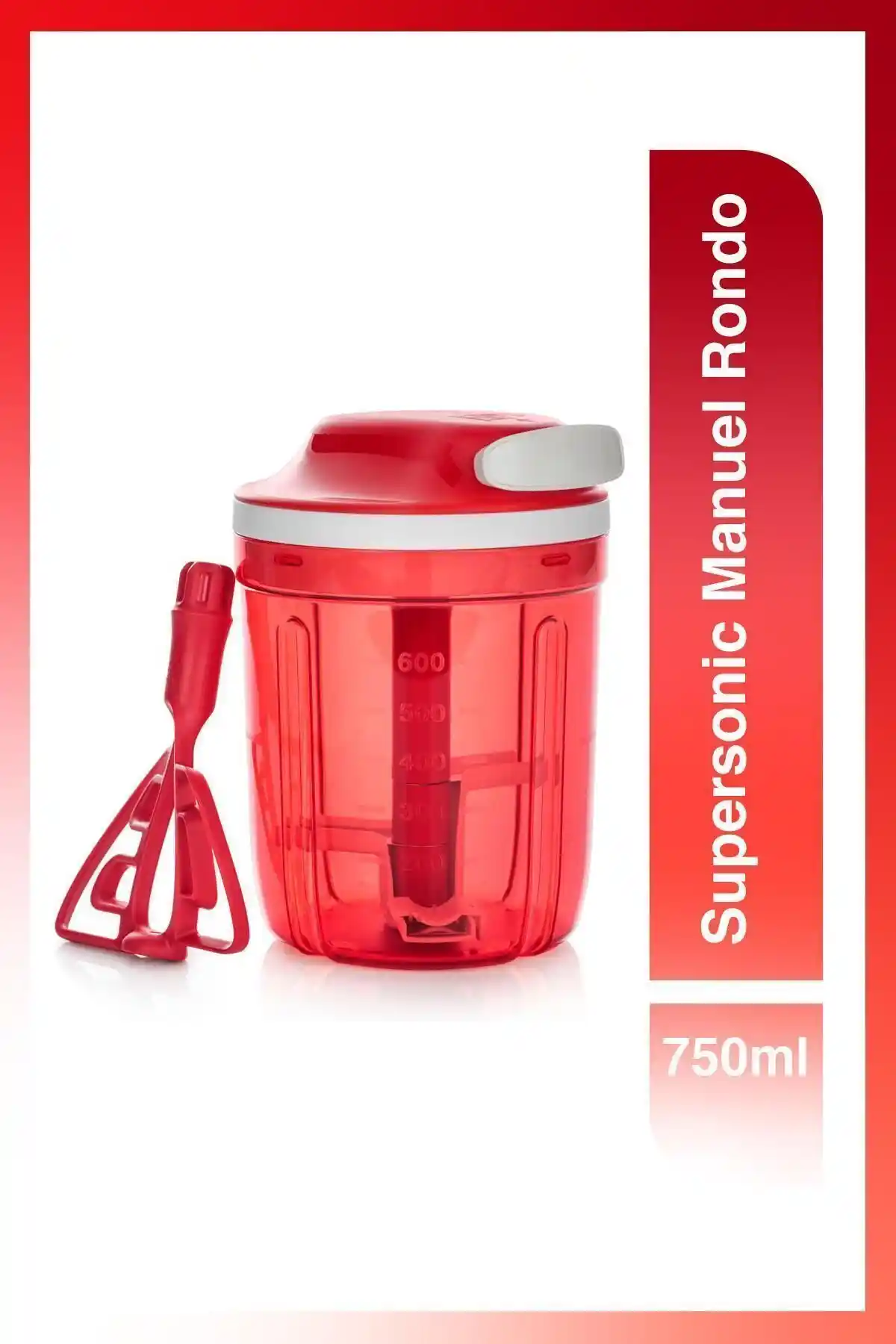Tupperware Supersonic Manuel Rondo 750 ml: Elektriksiz ve Çok Yönlü Doğrayıcı Çözüm