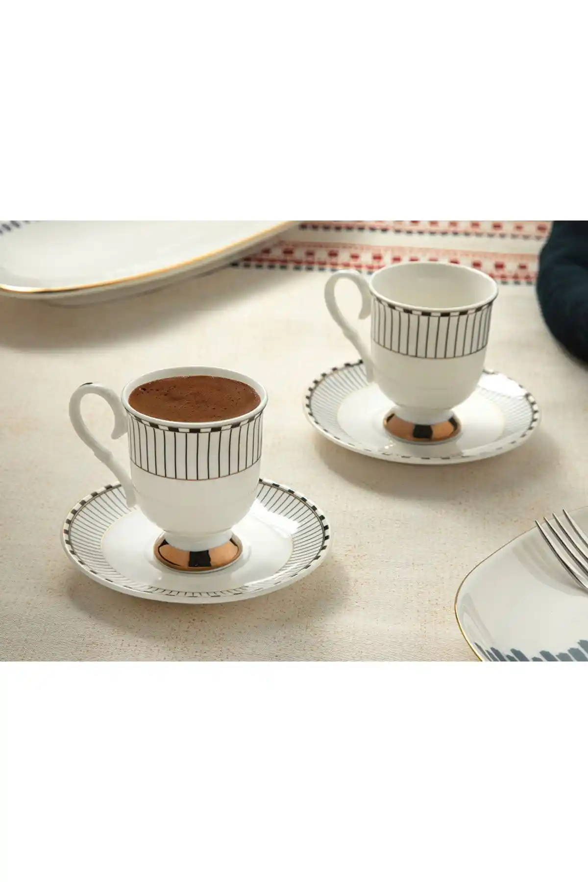 Türk Kahve Kültürünü Yansıtan Elegance Chic Bone China Kahve Takımı