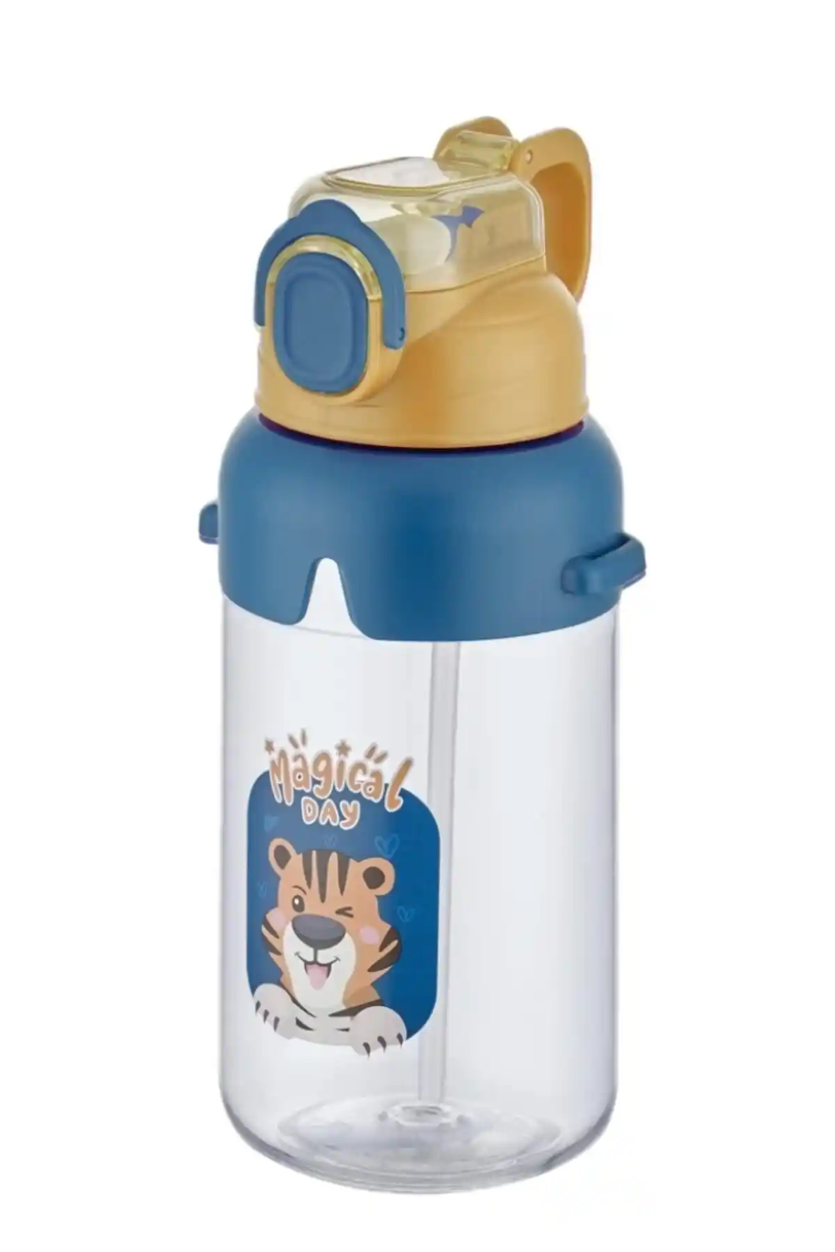 Vagonlife 650 ml Boyun Askılı Kalın Pipetli Su Matarası Günlük Kullanım İçin