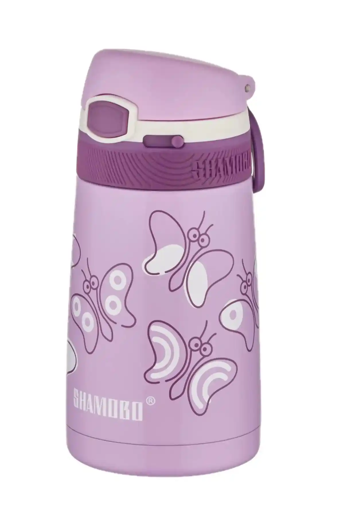 Vagonlife Shamobo Çocuk 350 Ml Pipetli Paslanmaz Çelik Termos Güvenli ve Dayanıklı Tasarım