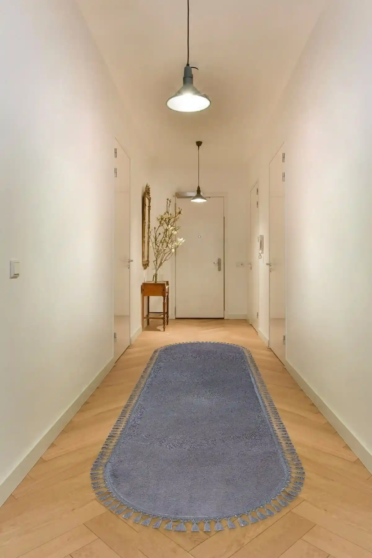 Valery Home Vl Oval Comfort Peluş Yolluk Halı Gri Modern Tasarım ve Kolay Temizlik Özellikleri