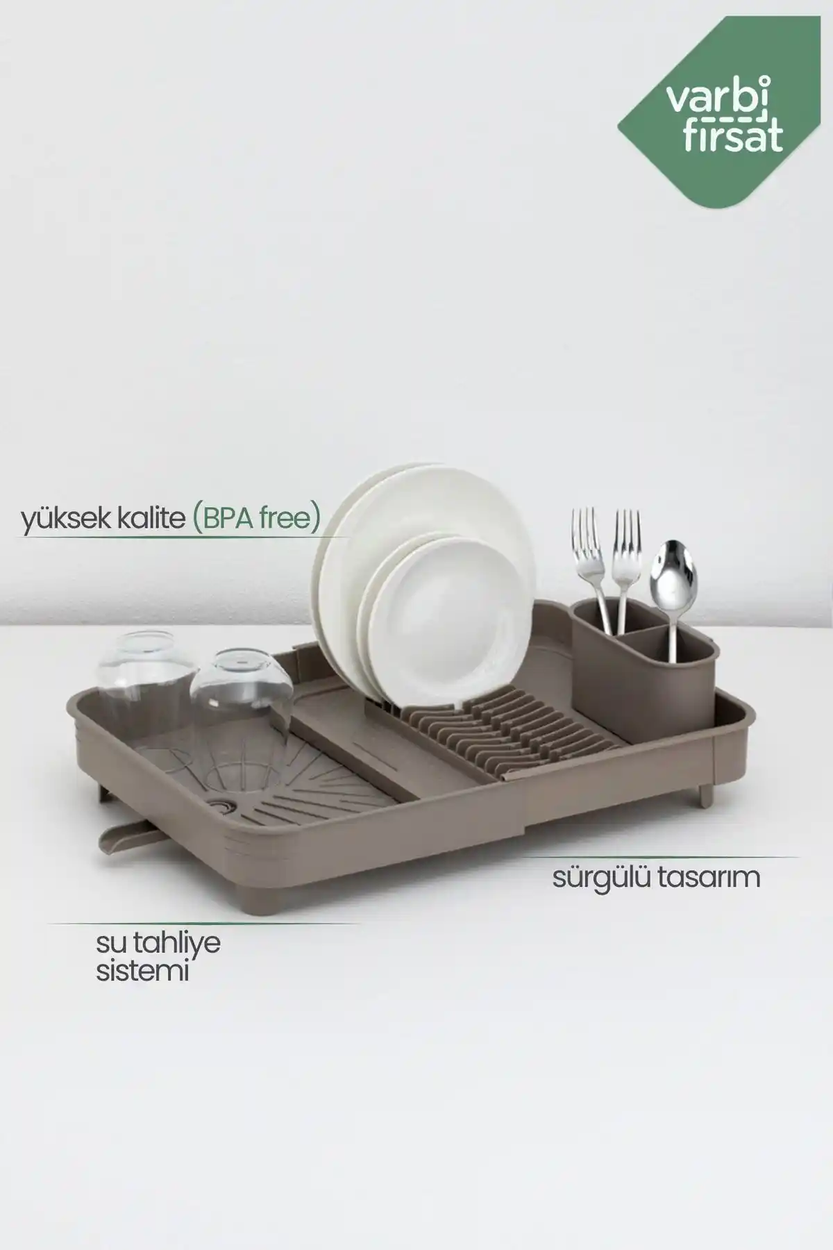 Varbifırsat Açılır Kapanır Sürgülü Tabaklık ile Mutfakta Alan Tasarrufu ve Estetik Sağlama