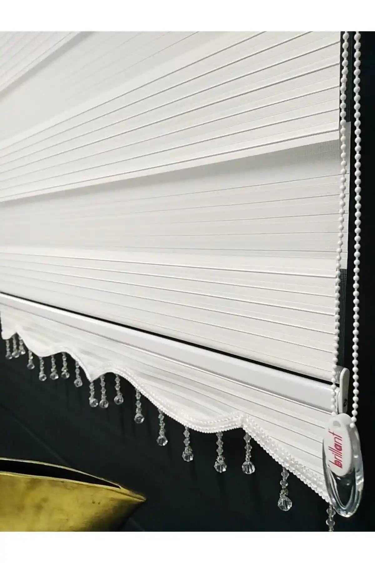 Venedik Home Geniş Pliseli Beyaz Stor Zebra Perde Modern ve Şık Tasarım