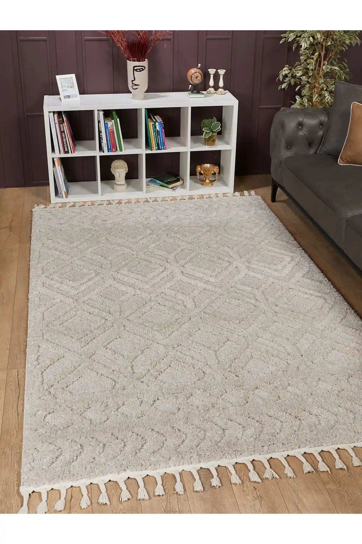 Venucci Ariana Bukleli Yuşak Peluş Post Halı Modern ve Konforlu Tasarım