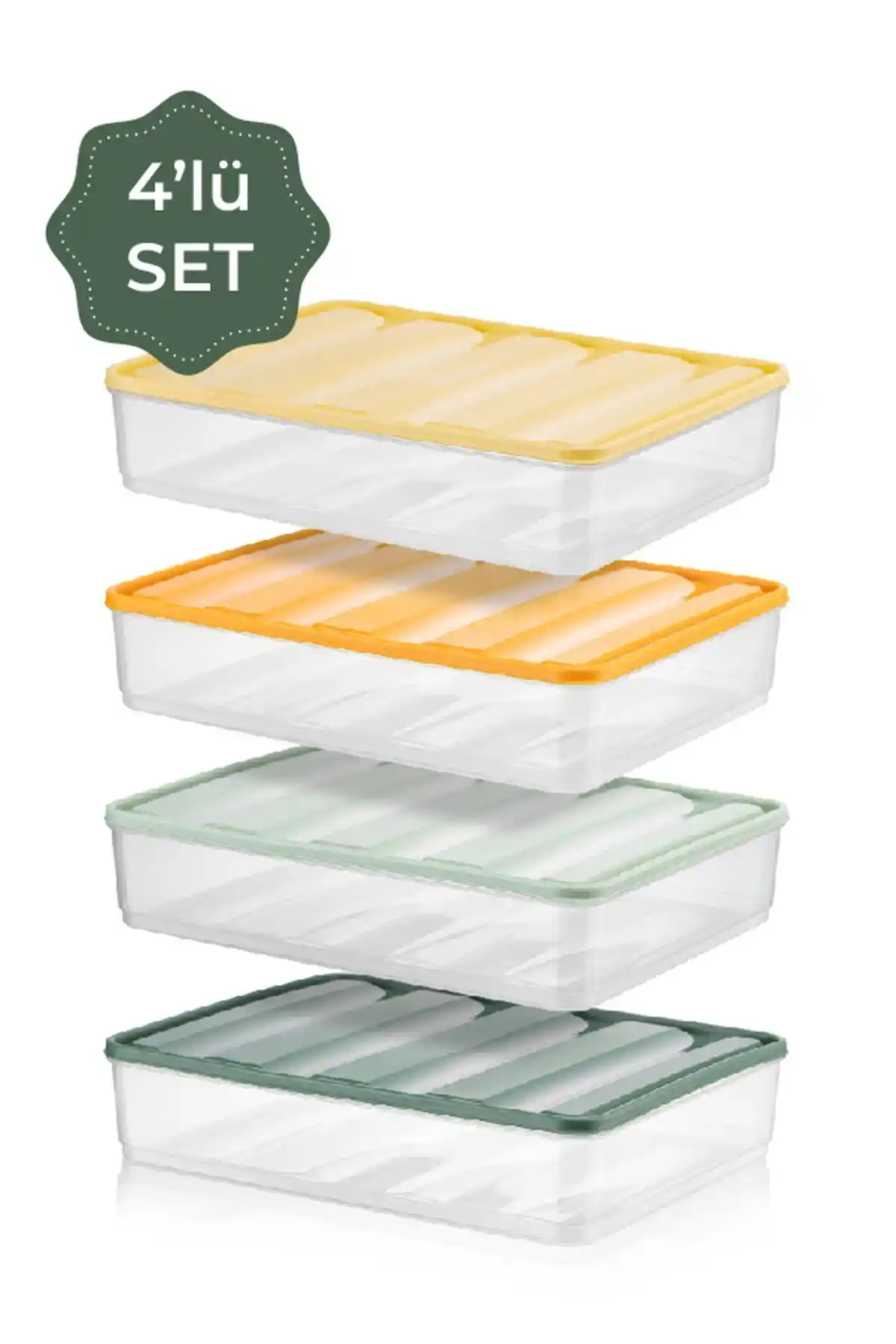 Vienev 4'lü Renkli Büyük Boy Bella Buzdolabı Düzenleyici Seti ile Mutfak Organizasyonunuzu Geliştirin