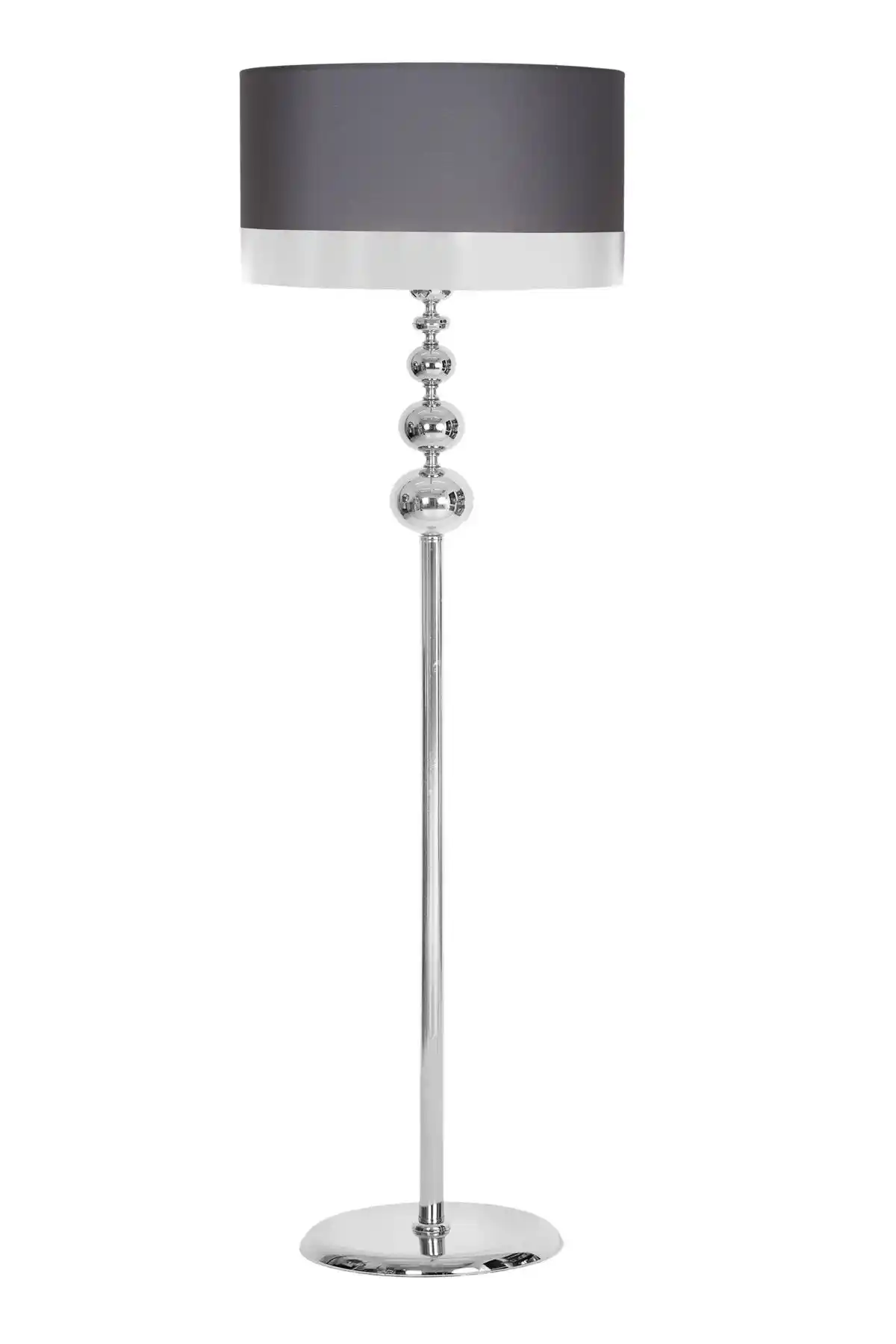 Vinner Vega Krom Kaplama Üçlü Küre Düz Metal Lambader Modern İç Mekan Aydınlatması