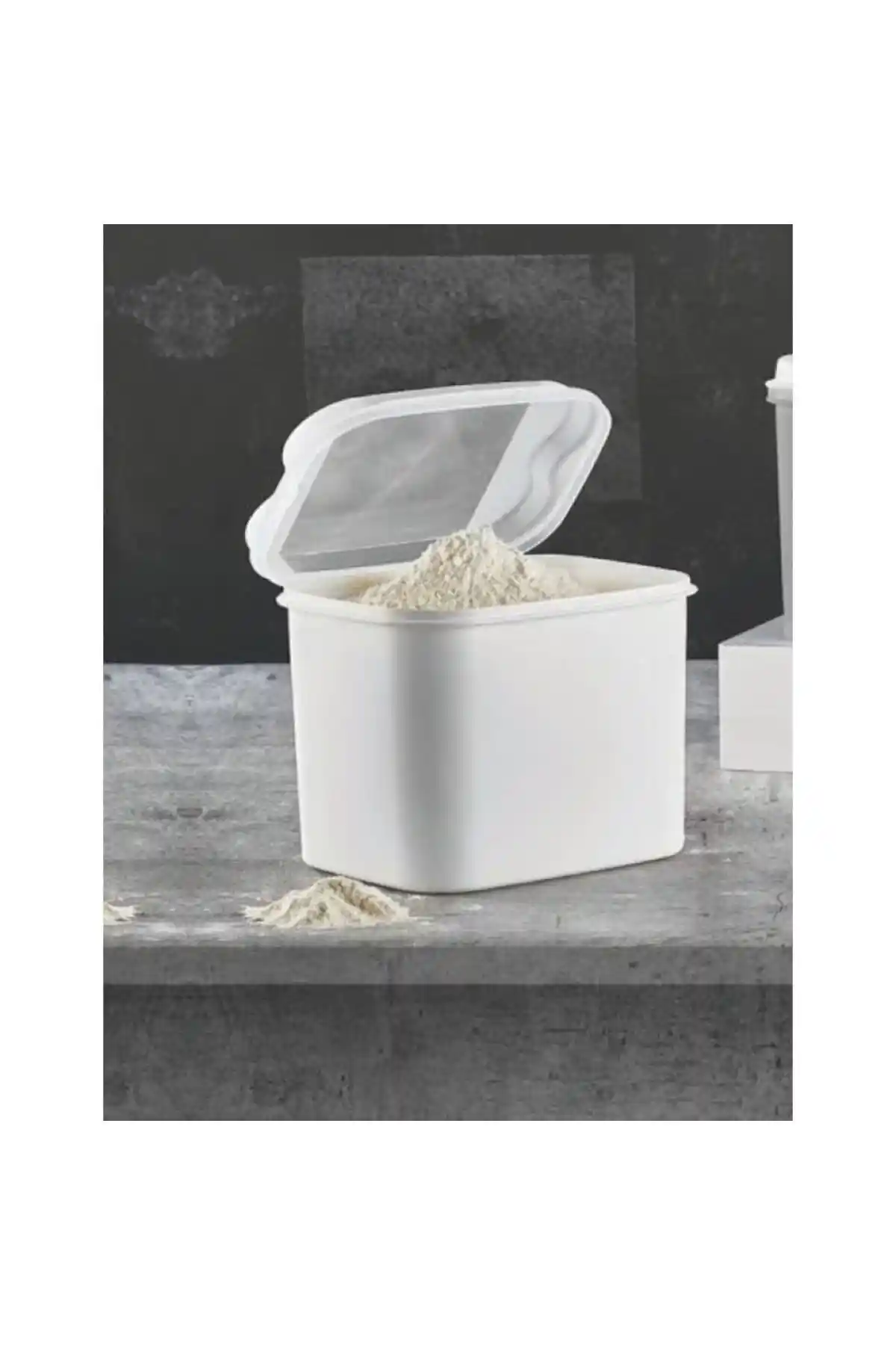 Vip Ahmet 2 Adet 10 L Beyaz Masal Serisi Un ve Bakliyat Saklama Kabı Seti