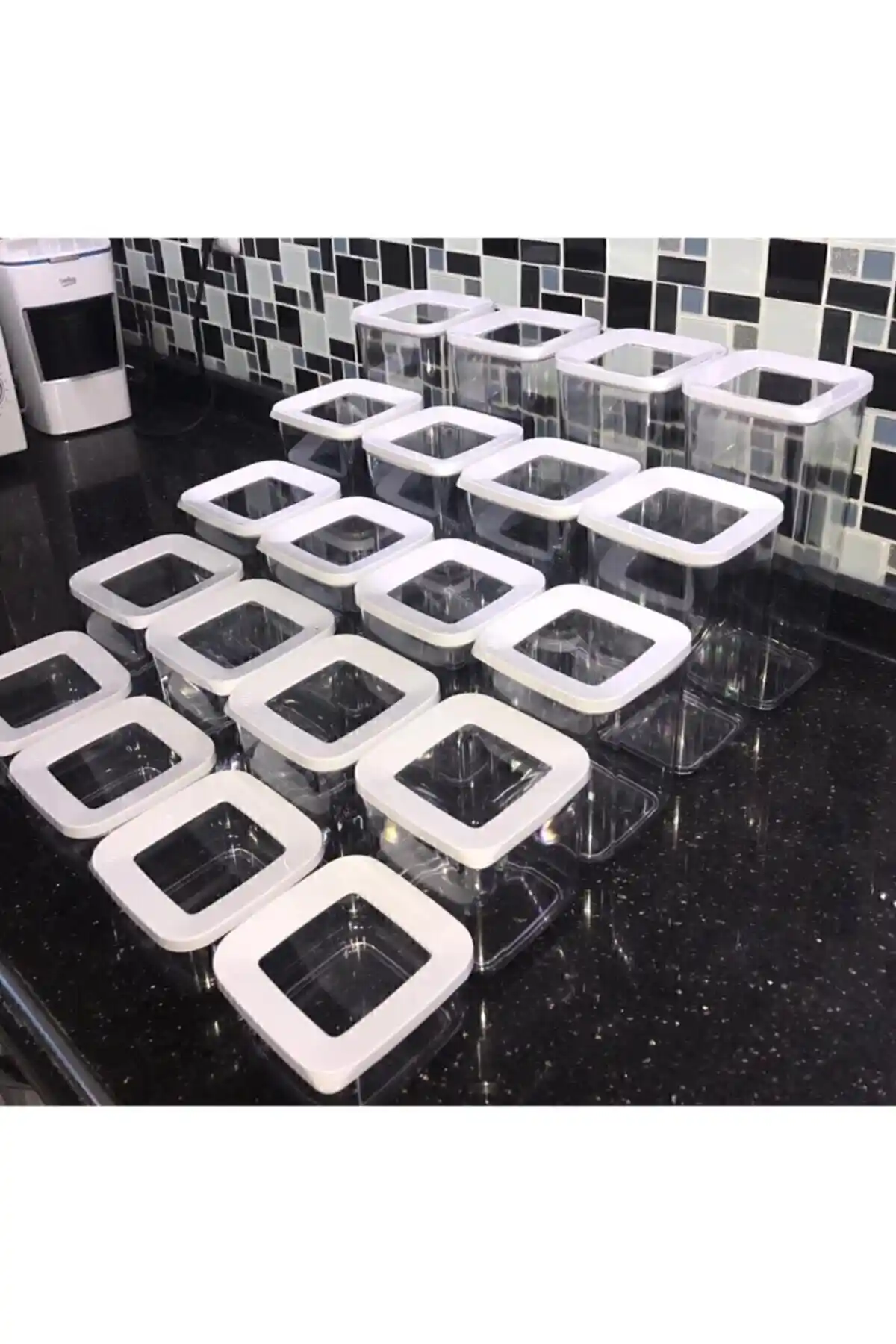 Vip Ahmet Vakumlu Saklama Kapları Seti 20 Adet, Dayanıklı ve Şeffaf Mutfak Çözümü