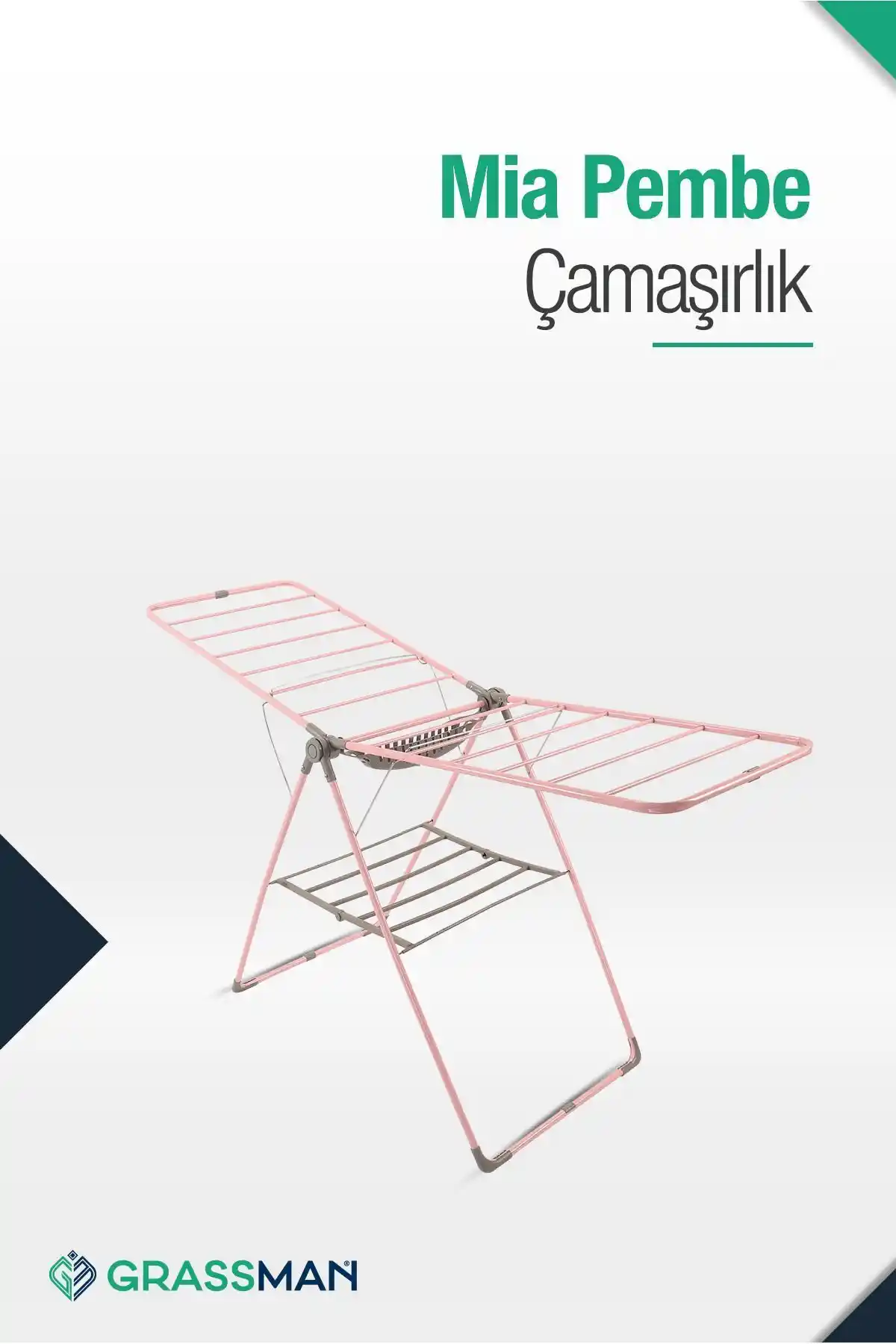 Vipaş Lowell Pembe Çamaşır Kurutma Askısı: Dayanıklı ve Estetik Tasarım