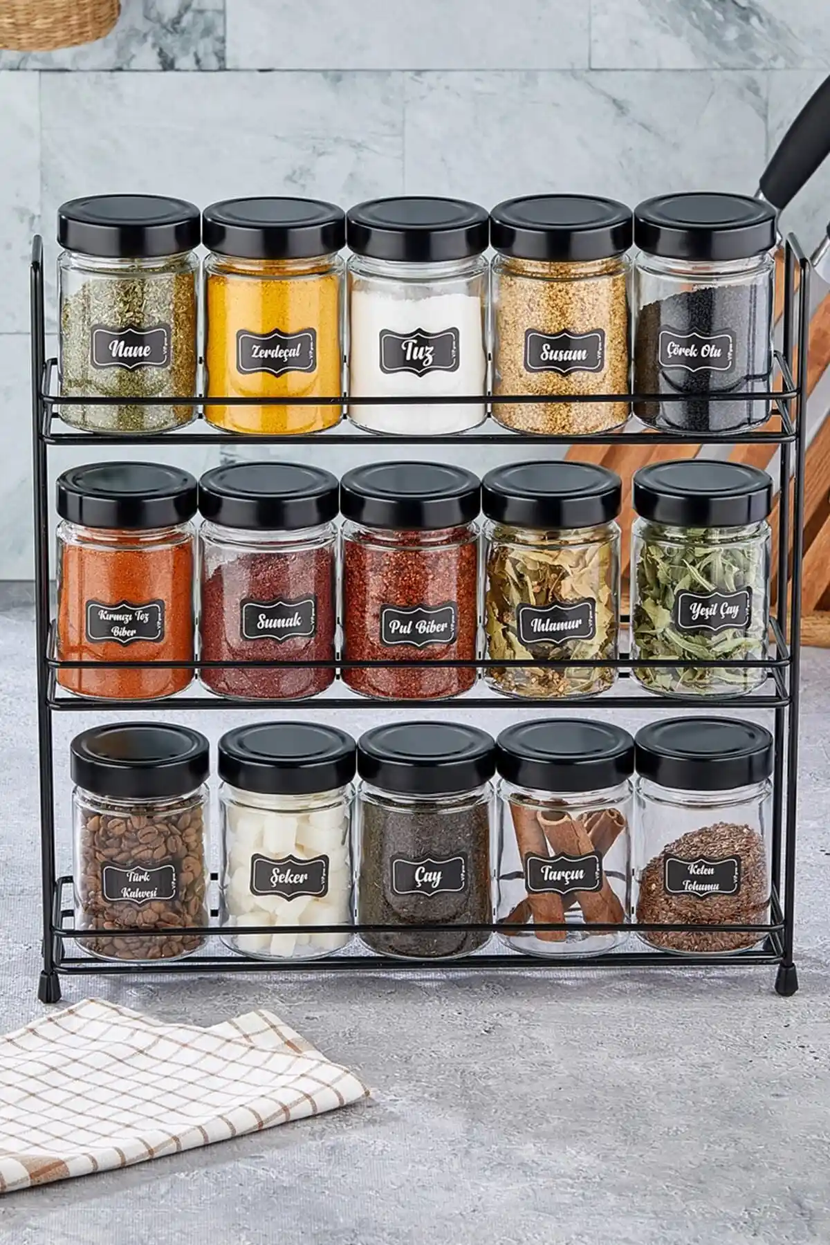 Vipgross 3 Katlı Küçük Stand ve 15 Li Yuvalak Cam Kavanoz Seti İncelemesi