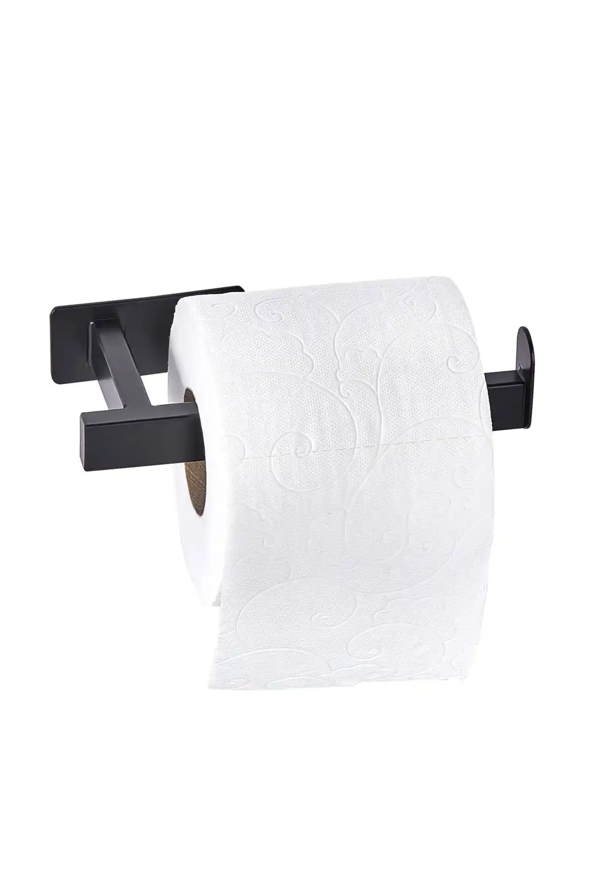 Vipgross Profil Siyah Metal WC Kağıtlık ile modern ve dayanıklı banyo dekorasyonu sağlama