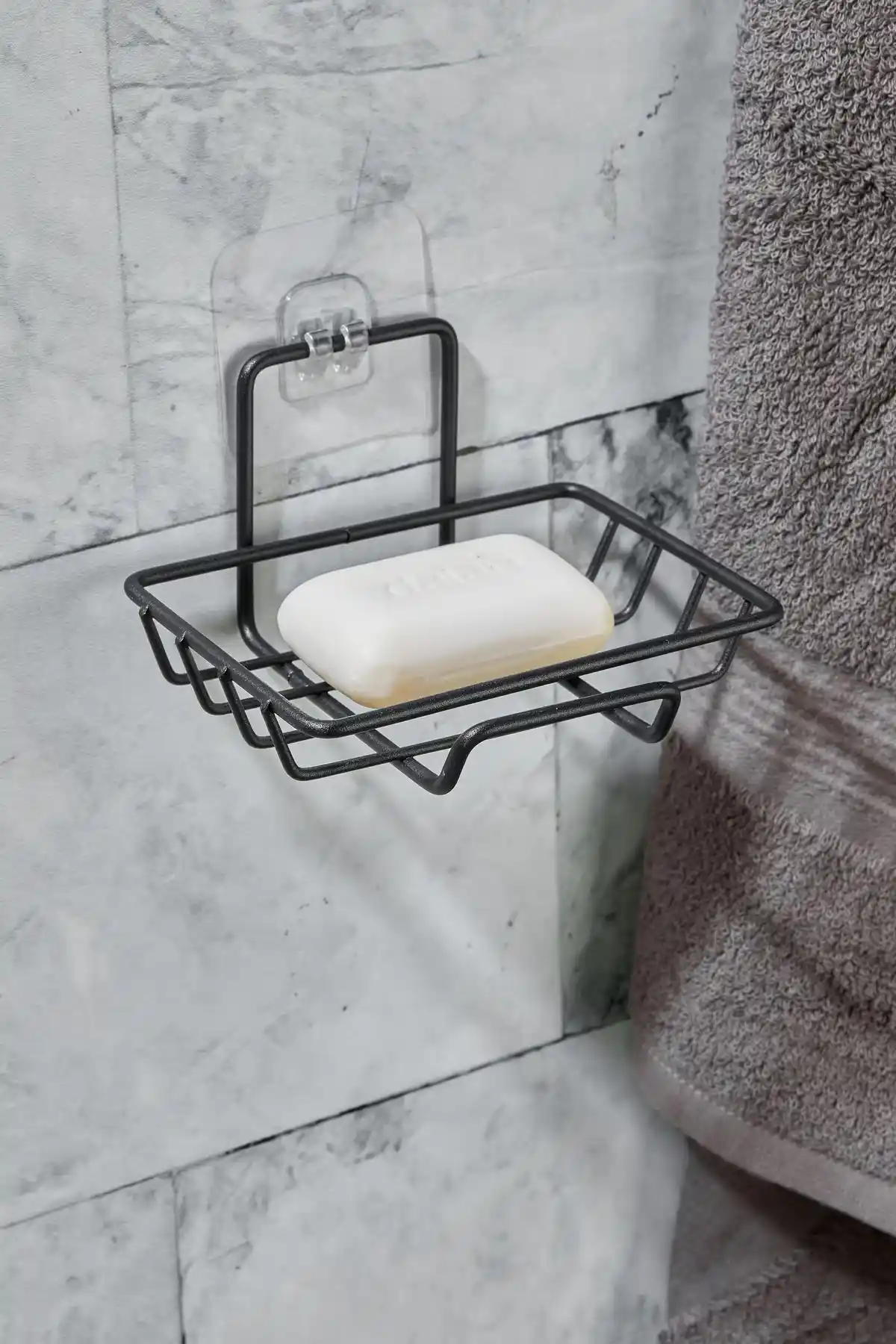 Vipgross Siyah Duvara Asılabilir Metal Sabunluk Modern ve Dayanıklı Tasarım