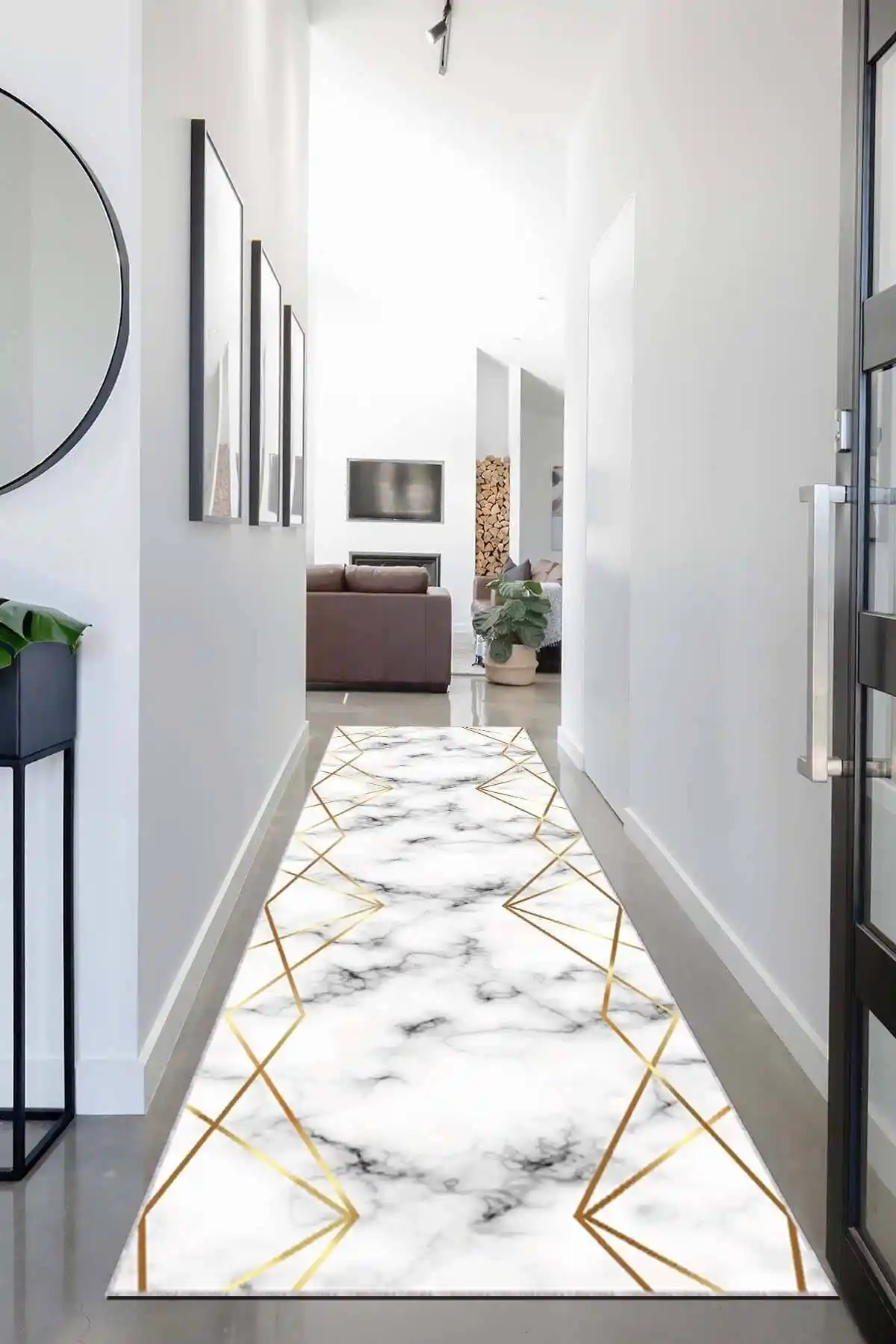 Viva Weaver Kaymaz Taban Dijital Baskılı Yolluk Modern Mutfak Dekorasyonu İçin