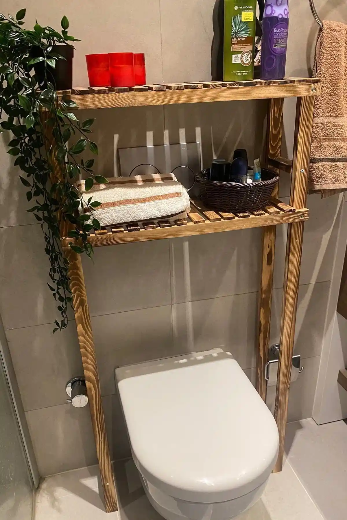 Webotto 8 Klozet Üstü Ahşap Düzenleyici Modern ve Çok Amaçlı Tasarım