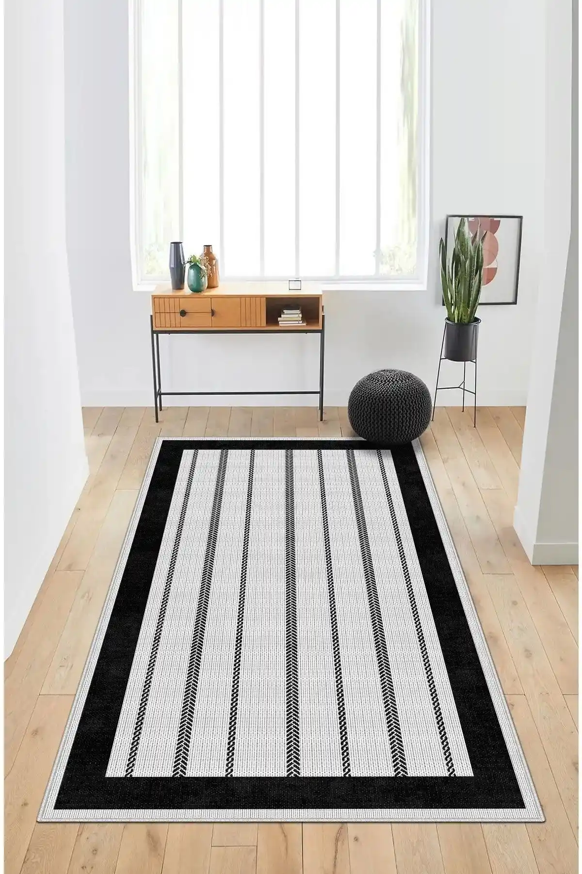 West Home Dijital Baskı Yıkanabilir Kaymaz Taban Salon Halısı Modern Tasarım ve Dayanıklılık