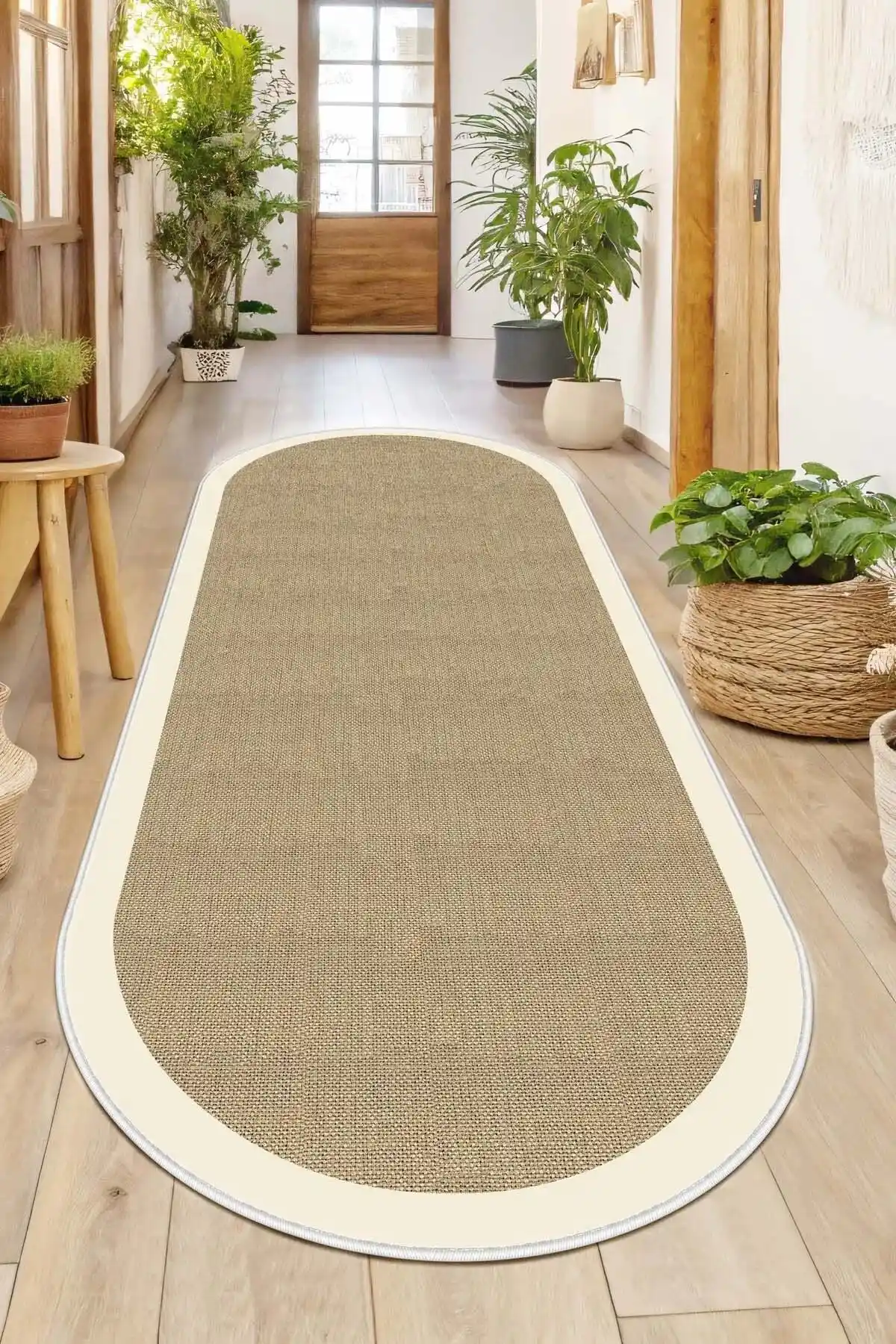 West Home Oval Dijital Baskılı Yıkanabilir Kaymaz Taban Halı Geniş Renk ve Ölçenk Seçenekleriyle