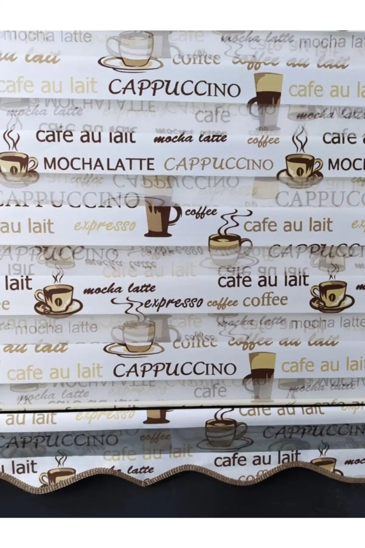 Yağmur Zebra Kahve Mutfak Perdesi: Modern ve Dayanıklı Zebra Desenli Korniş Perdesi