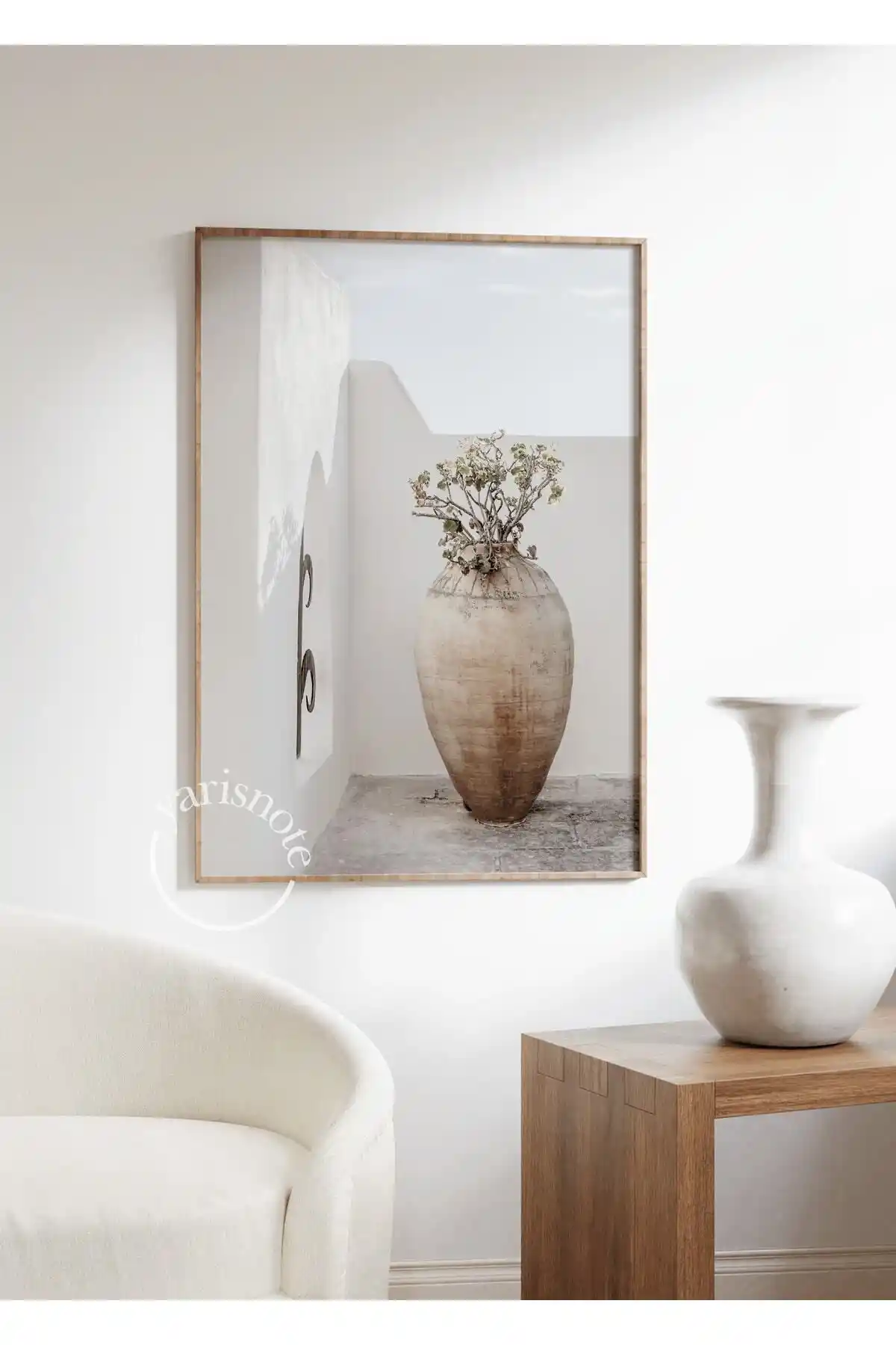 Yaris Note Greek Flower Çerçevesiz Poster Modern İç Mekân Dekorasyonu İçin Uygun