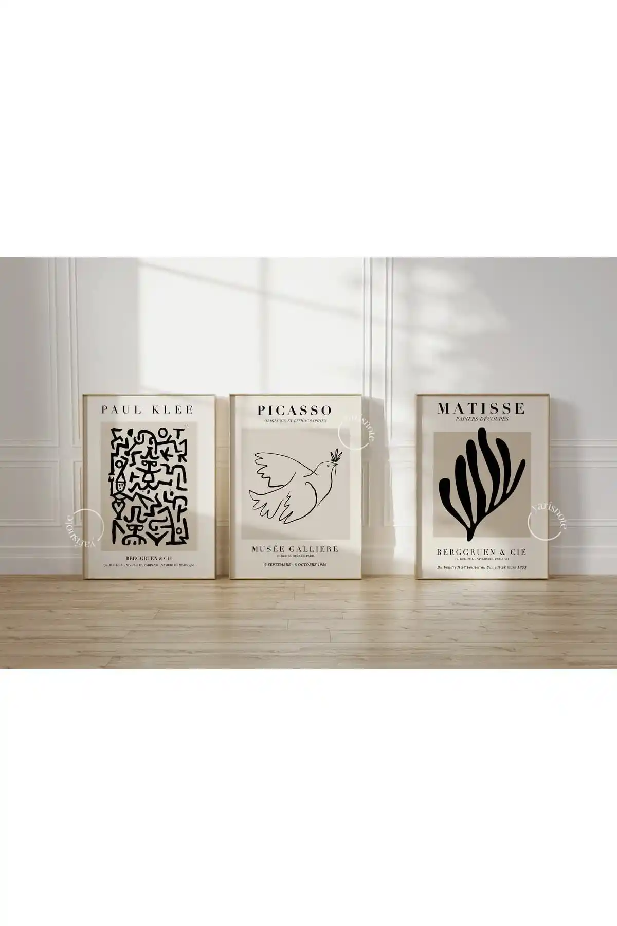 Yaris Note Mid Century 3'lü Poster Seti Modern ve Şık Duvar Dekorasyonu İçin Ideal Seçenek