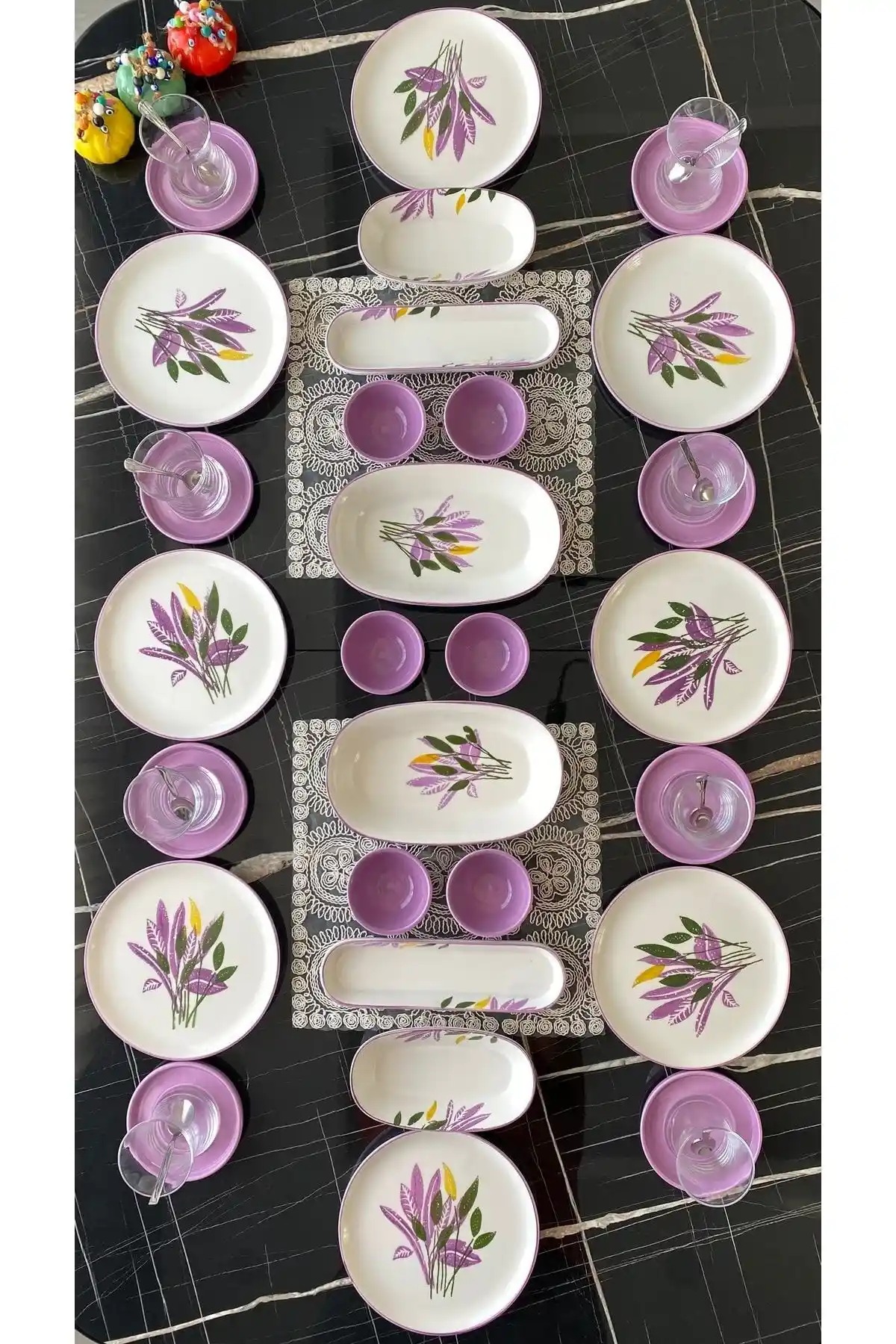 Yiğit Seramik Lila 8 Kişilik Kahvaltı Takımı Modern ve Dayanıklı Tasarımıyla Öne Çıkıyor