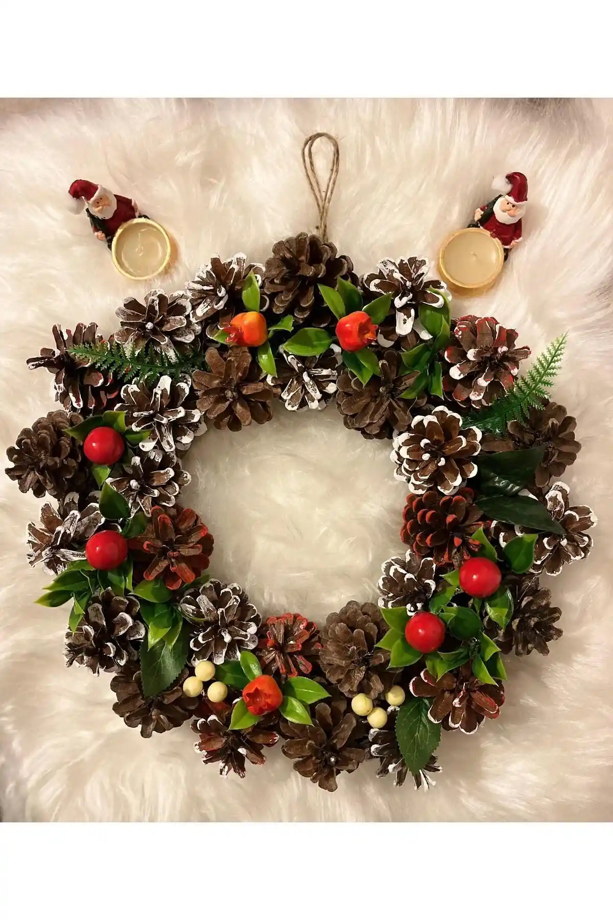 Yılbaşı İçin Hasır Kozalak Dekorasyonları ve Fark Yaratan Süsleme Fikirleri