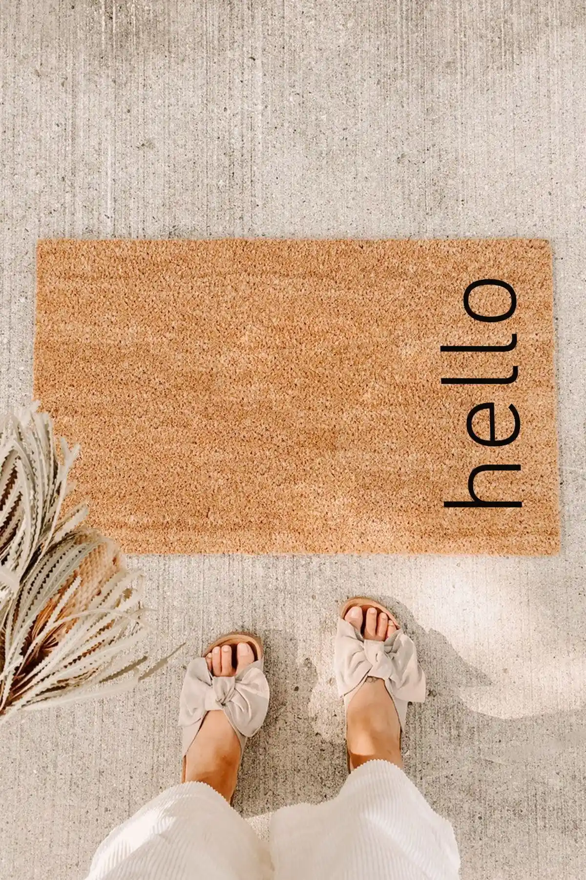 Yılbaşı Temalı Koko İplik Kapı Paspası Estetik ve Dayanıklı Tasarım Çözümleri