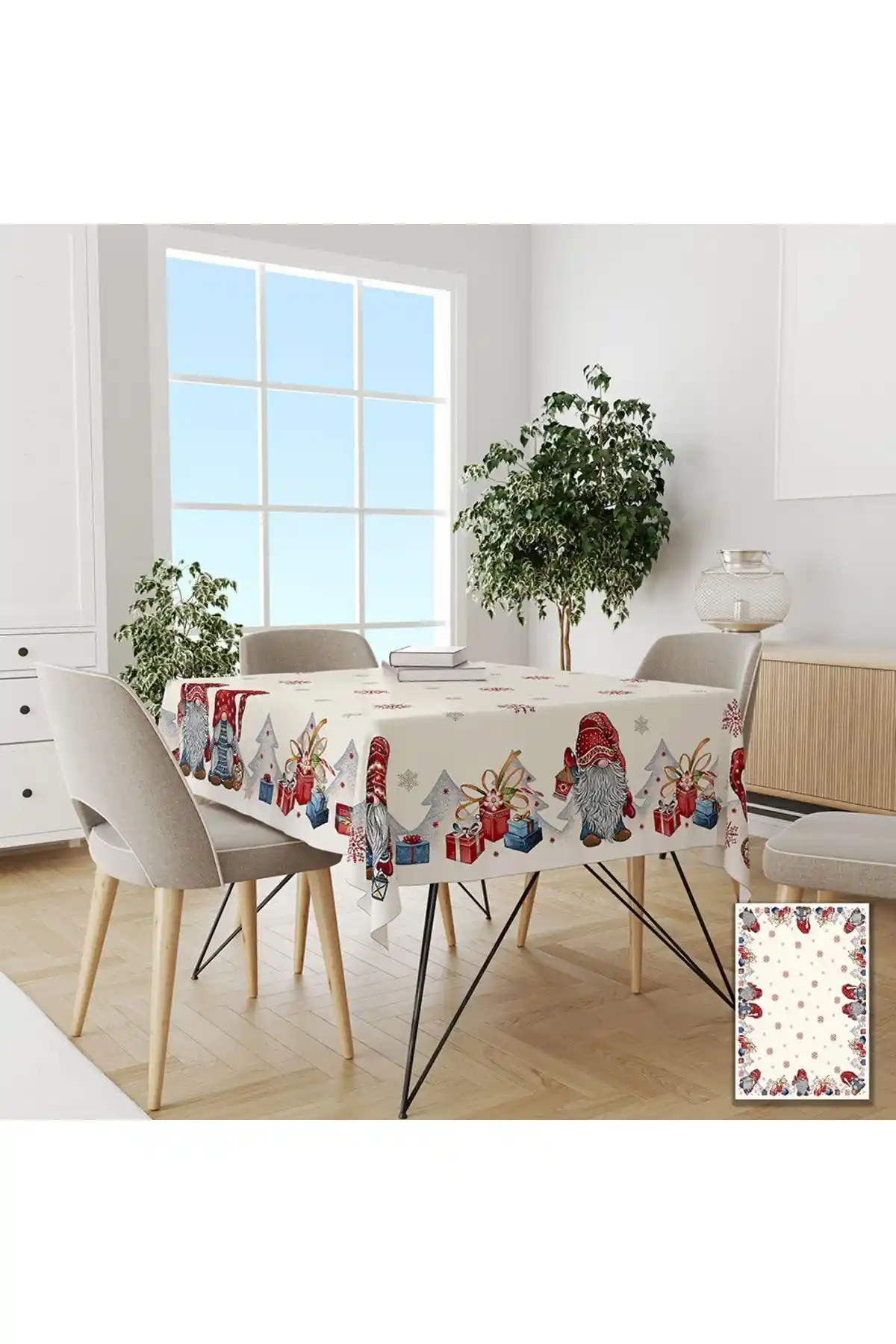Yılbaşı Temalı Masa Örtüsü Pusula Home Zarif ve Dayanıklı Dekorasyon Unsuru