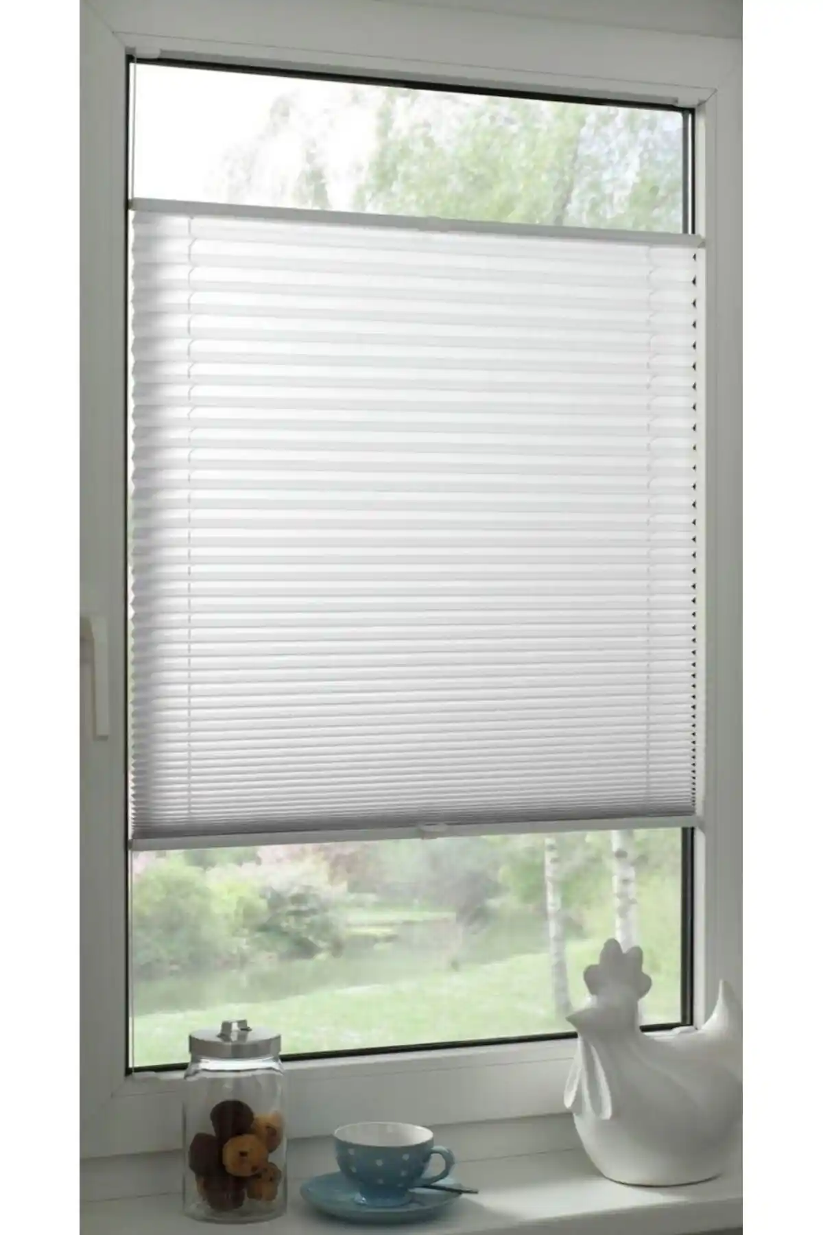 YİTEKS Katlanabilir Cam Balkon Plise Perde Beyaz: Modern ve Şık Dekorasyon Çözümü