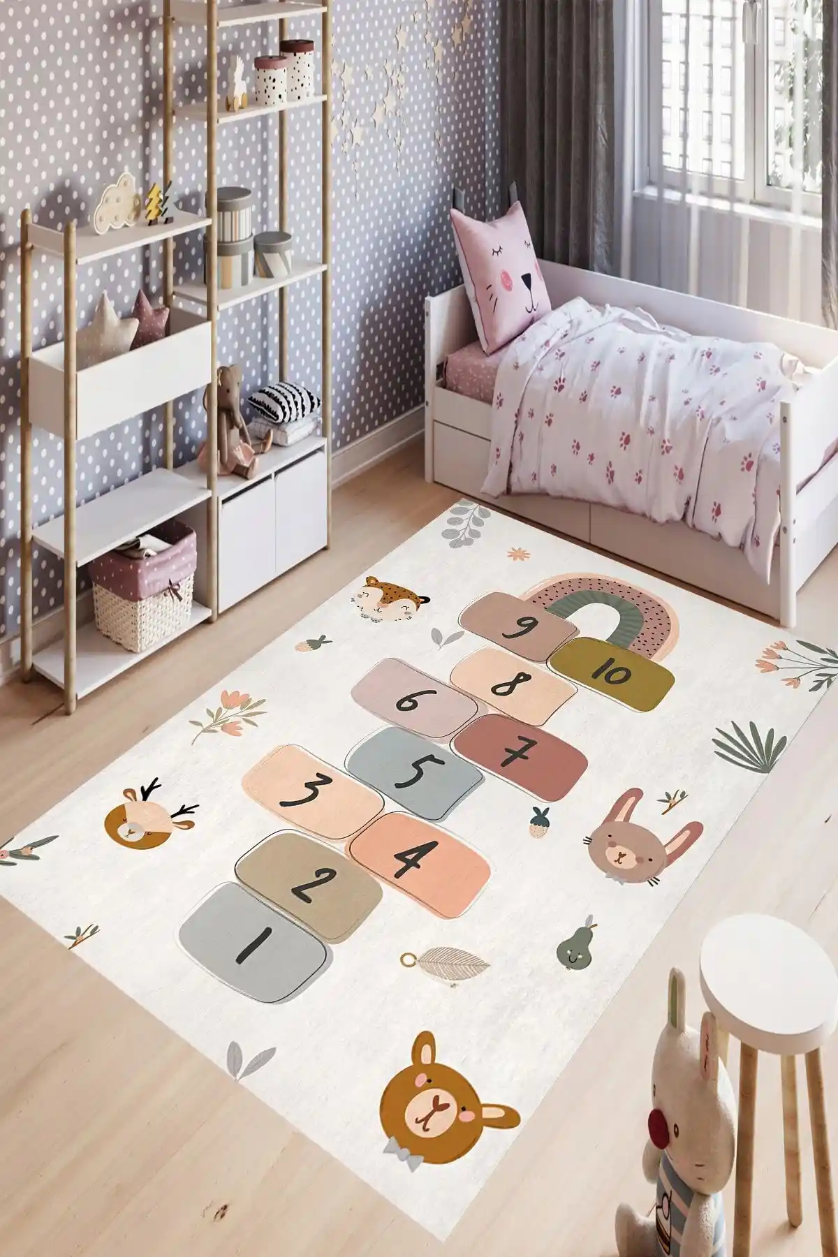 YTR HOME Makinede Yıkanabilir Kaymaz Tabanlı Çocuk Odası Halısı Özellikleri ve Kullanım Avantajları