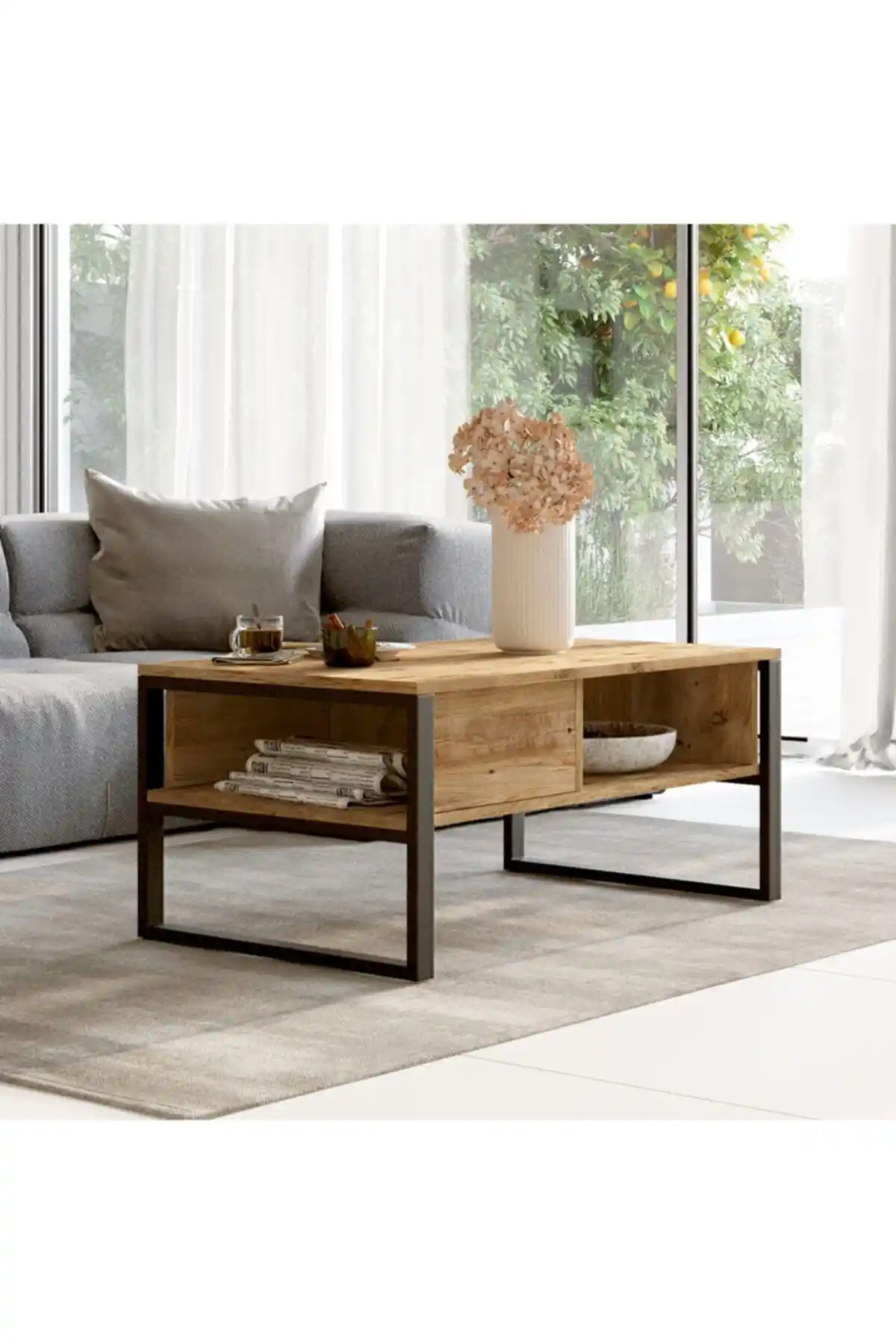 Yurudesign ML34 Metal Orta Sehpa Modern Tasarım ve Dayanıklı Kullanım Özellikleri