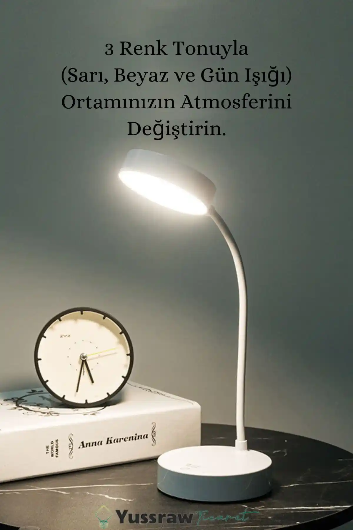 Yussraw Şarjlı Dokunmatik 20 LED Çalışma ve Okuma Işığı Modern ve Portatif Tasarım