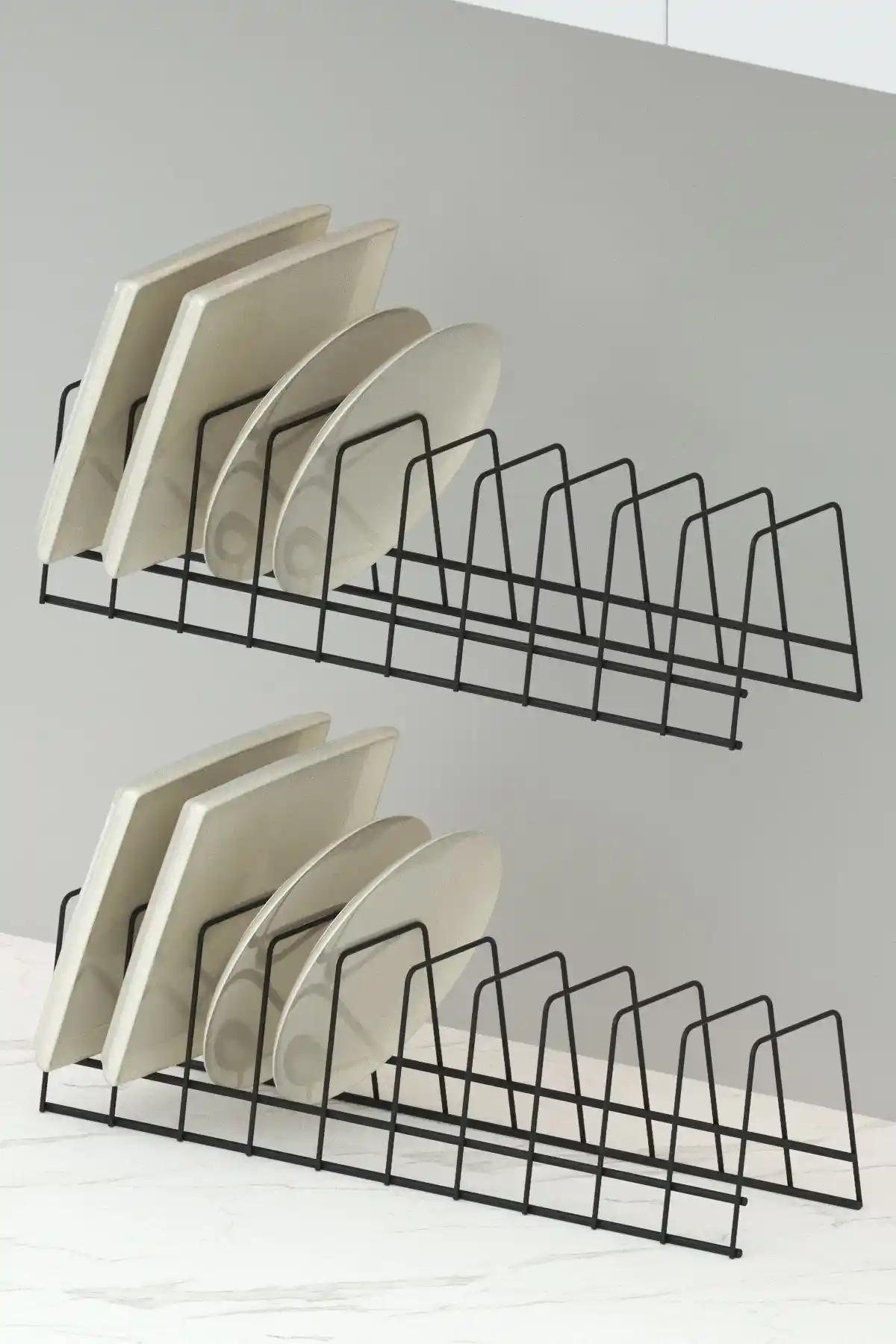 Zabata İki Adet Metal Tabaklık Rafıyla Mutfaklarınızı Düzenleyin ve Şıklık Katın