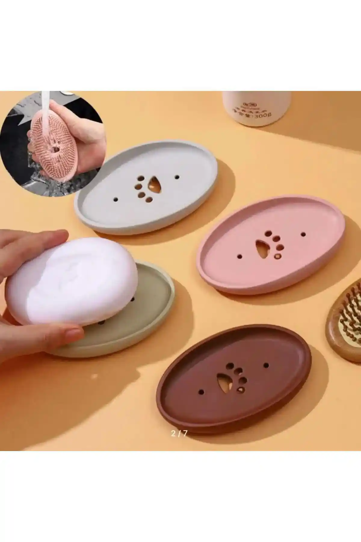 Zeixpow Çift Özellikli Silikon Fırça ve Sabun Kurutucu Modern Banyolar İçin Pratik Çözüm