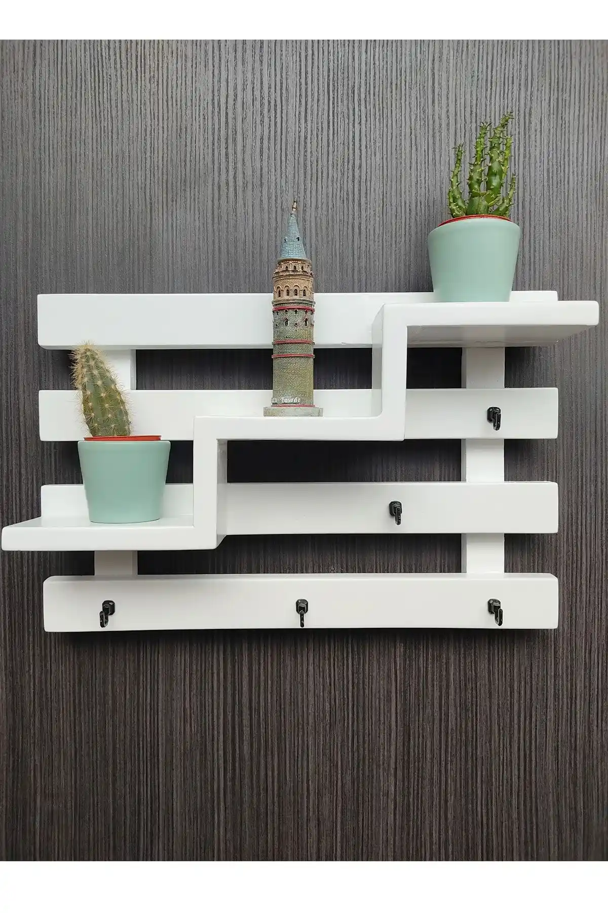 Zeo Wood Design Dekoratif Ahşap Anahtarlık Askısı Modern ve Şık İç Mekan Aksesuarı