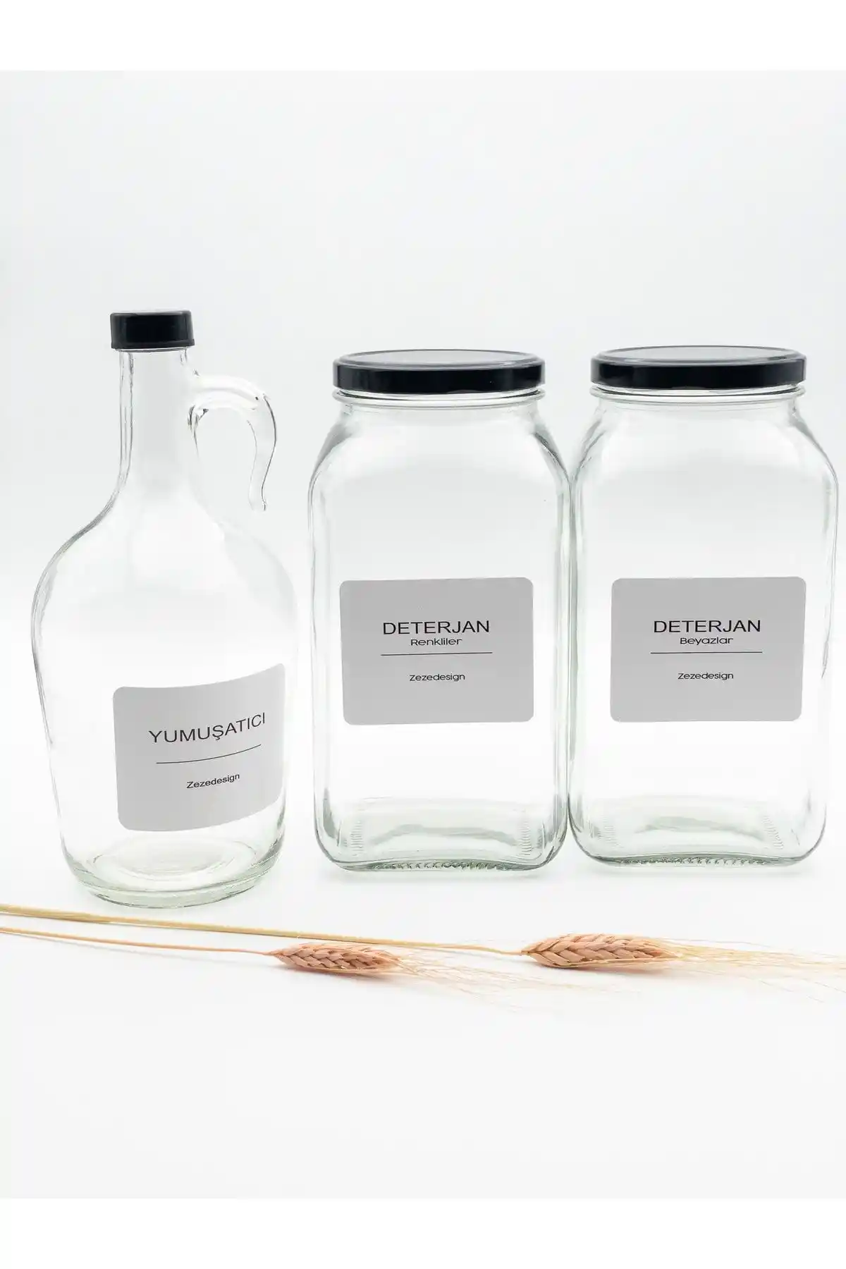 ZezeDesign Dekoratif Cam Kavanoz 3LT: Estetik ve İşlevselliğin Buluşması