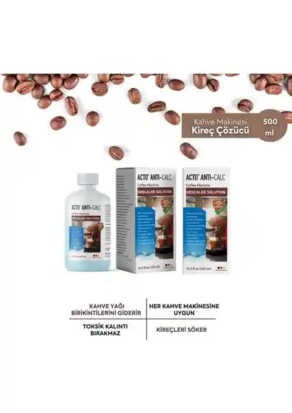 Acto Acto Anti-Calc 500 ml: Kahve Makinesi Temizliğinde Güçlü ve Güvenilir Çözüm