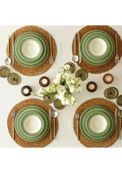 Bella Maison Monica Stoneware 12 Parça Yemek Takımı Şık ve Dayanıklı Tasarım