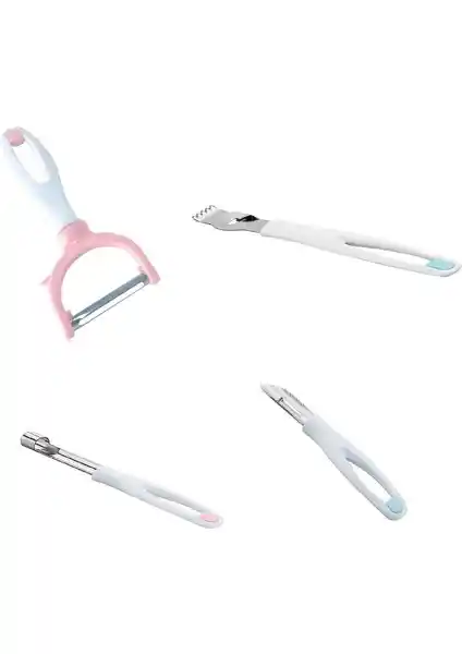 Cansa Çok Amaçlı Soyacak ve Oyacak Seti 4'lü Mutfak Gereçleri En Güncel Özelliklerle