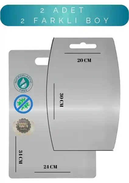 EryaHome Paslanmaz Çelik Kesme Tahtası Seti ile Mutfakta Hijyen ve Pratiklik Artışı