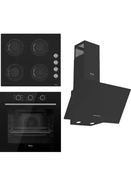 Ferre Fryart Basıc Serisi Siyah Mutfak Seti Modern ve Fonksiyonel Tasarım