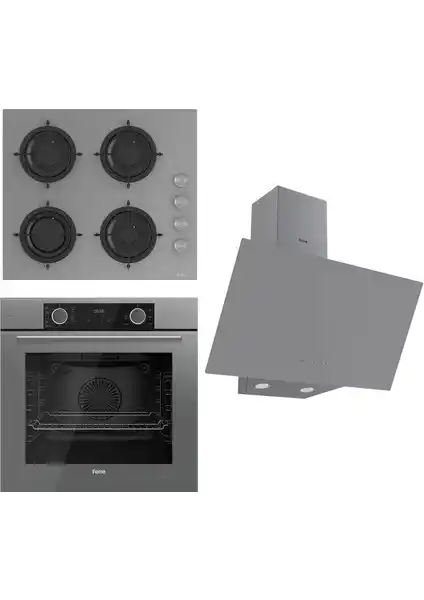Ferre Fryart CS Serisi Gri Mutfak Seti Modern Tasarım ve Yüksek Performans