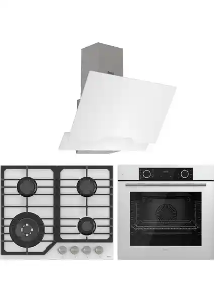 Ferre Fryart Nt Asimetrik Serisi Beyaz Ankastre Seti Modern ve Şık Mutfaklar İçin Ideal Çözüm