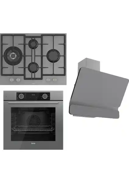Ferre Fryart Serisi Mutfak Seti: Ankastre Ocak ve Çok Fonksiyonlu Fırın ile Modern Tasarım