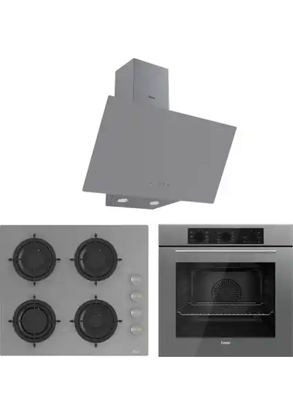 Ferre Soft Line Basic Gri Ankastre Seti: Modern ve Fonksiyonel Mutfak Çözümü