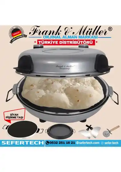 Frank & Müller Almanya Taş Fırın Gri: Yüksek Performanslı Mini Fırın ile Lezzetli Yemekler