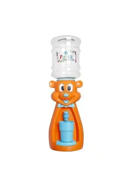 Funtik Ayı Konsepti Turuncu Çocuk Su Sebili Sağlıklı ve Bağımsızlık Gelişimini Destekler